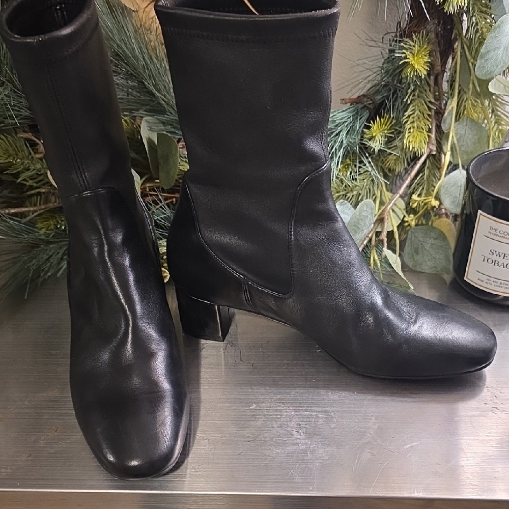 Stuart Weitzman Black Heeled Boots